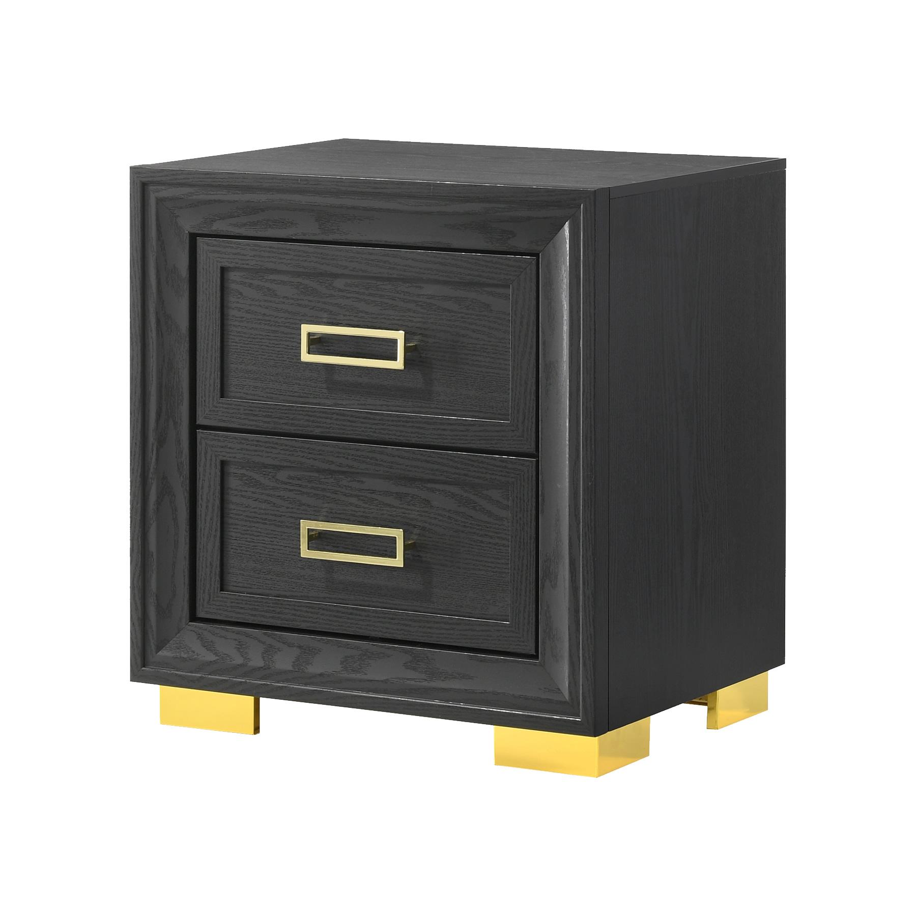 Crown Mark Pepe B9290-2 Nightstand - Black IMAGE 1
